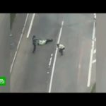 Момент перестрелки на Ленинском проспекте: видео