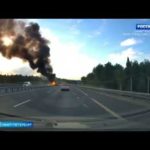 На трассе «Сортавала» перевернулся и загорелся большегруз