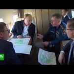 Путин с воздуха осмотрел районы Челябинской области, пострадавшие от пожаров
